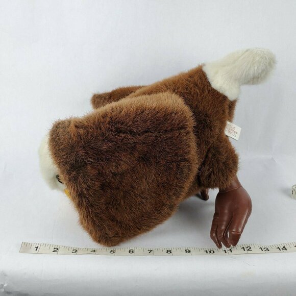 Vintage 90s Bald Eagle 11 inch Plush American Bird Realistic Stuffed Animal Toy - Picture 5 of 6